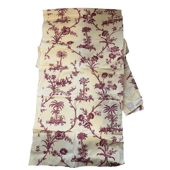 Brunschwig & Fils "West Indies Toile" fabric vintage swatch hand print 43" x 54" - Picture 8 of 8